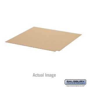 Salsbury Industries Corner Flat Top Filler Color: Tan, Size: 1" H x 15" W x 15" D - 1 of 3