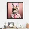 Stretched Canvas Print - Whimsical Rabbit in Blush Pink Suit for Nursery and Bedroom Wall Decoration decorative picture - 4 of 4