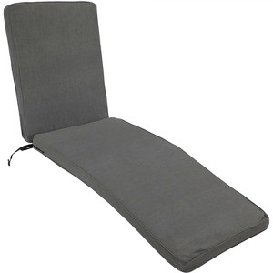 Sunnydaze Indoor/Outdoor Olefin Replacement Patio Chaise Lounge Chair Seat Cushion - 72" x 21" - 1 of 4