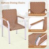YOOCOZZ 7-Piece Wicker Dining Set - 6 Chairs & Acacia Wood Table-Brown - 4 of 4