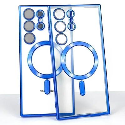 Entronix [Magnetic] Case Compatible with Galaxy S25 Ultra - [Clear Back] Luxury Glossy Cover