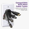 Fosmon 2-Pack Single Gang Recessed Low Voltage Cable Plate, 1-Gang Pass Through for Low Voltage Wires, Cord Hider for Wall Mount TV - 4 of 4