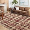 Nasitip Modern Geometric Plaid Area Rugs for Living Room Soft Low Pile Non-Sliping, Machine Washable - 3 of 4