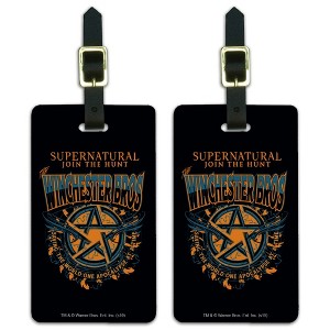 Supernatural The Winchester Bros Luggage ID Tags Set of 2 - 1 of 4
