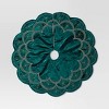 48" Christmas Dia Art Deco Embellished Soft Velvet Tree Skirt Green - Wondershop™ - 4 of 4