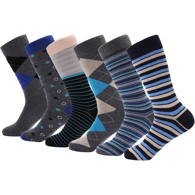 Mio Marino Men's Modern Collection Dress Socks 6 Pack,size: 9-11 : Target