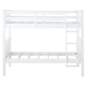 Miller Twin Over Twin Wood Bunk Bed White - Dorel Living