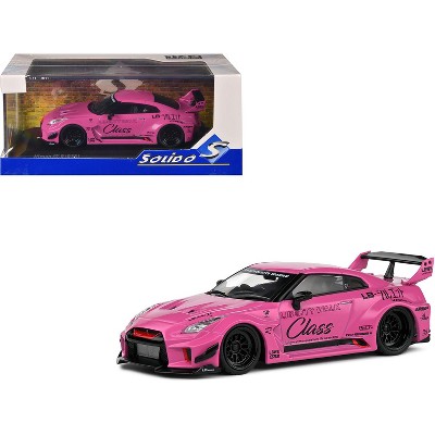 2019 Nissan GT-R (R35) LB-Silhouette Works RHD (Right Hand Drive) Pink with Graphics 1/43 Diecast Model Car by Solido