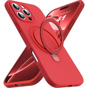 Entronix [Magnetic] Case Compatible with iPhone 16 Pro - Soft-Touch Liquid Silicone Gripstand - 1 of 4