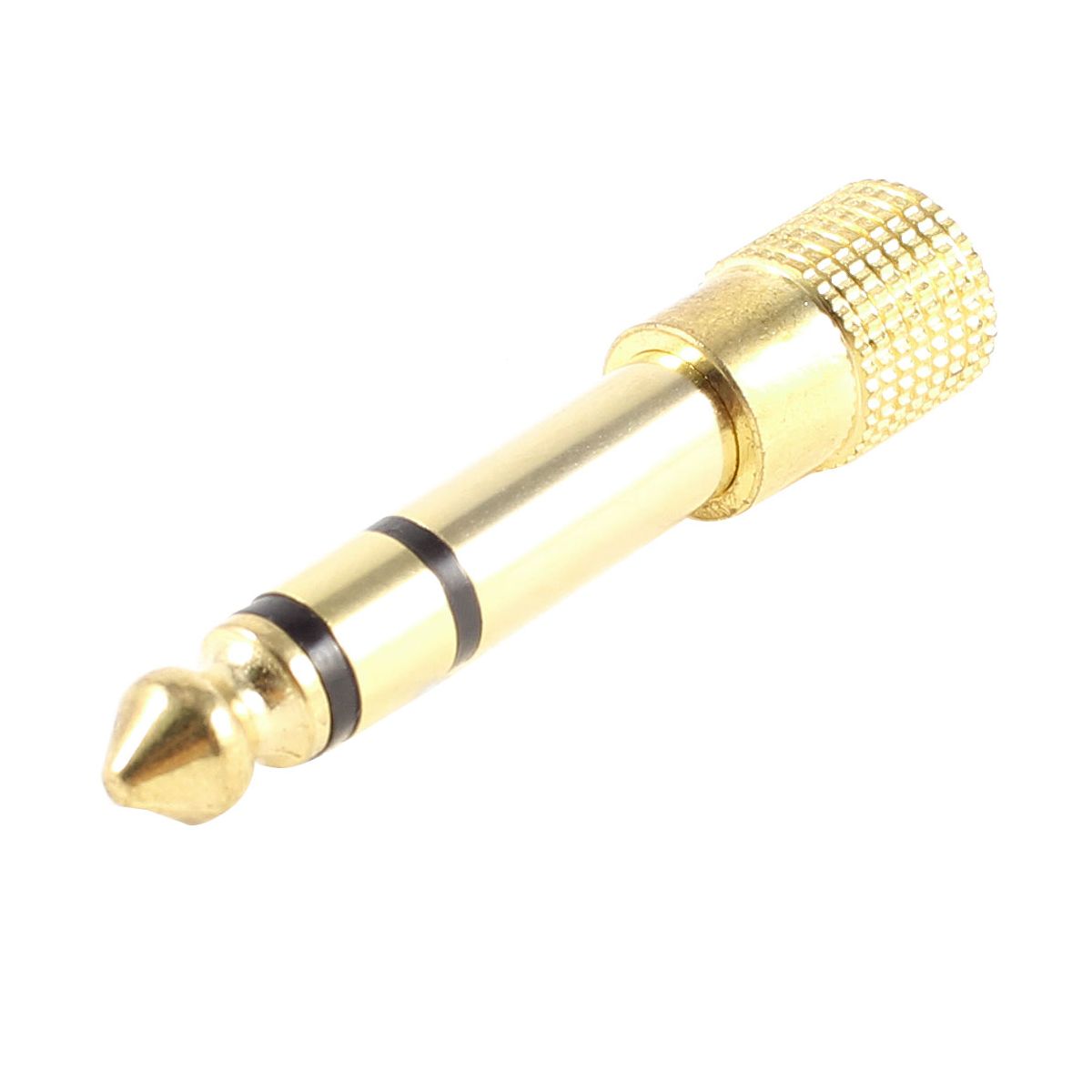 Unique Bargains Metal Gold Tone Microphone Connector 1 Pc