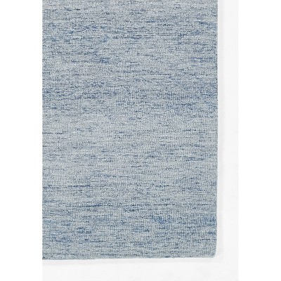 Light Blue Wool Hand-Tufted Runner Rug 2'3" x 8'