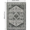 Fulvari Area Rugs Machine Washable Runner Rugs for Living Room Bedroom, Non Slip Indoor Boho Vintage Print Lightweight Pile Carpet - 2 of 4