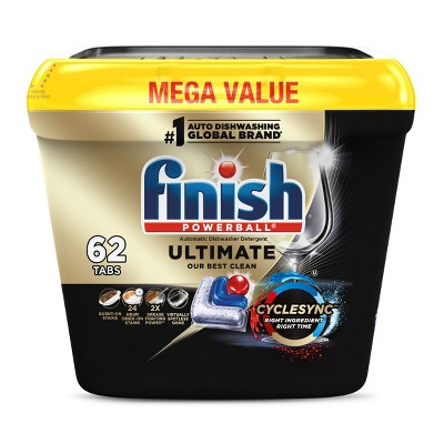 Finish Ultimate Dishwasher Detergent Tabs with CycleSync Technology