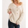 Women's Henley Waffle Textured Sweater - Plus - And The Why - 4 of 4