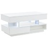 PAGED Lift-Top Coffee Table, Living Room Table with 2 Drawers & Open Shelf & Ajustable LED Lights, Center Table for Living Room, Study - 2 of 4