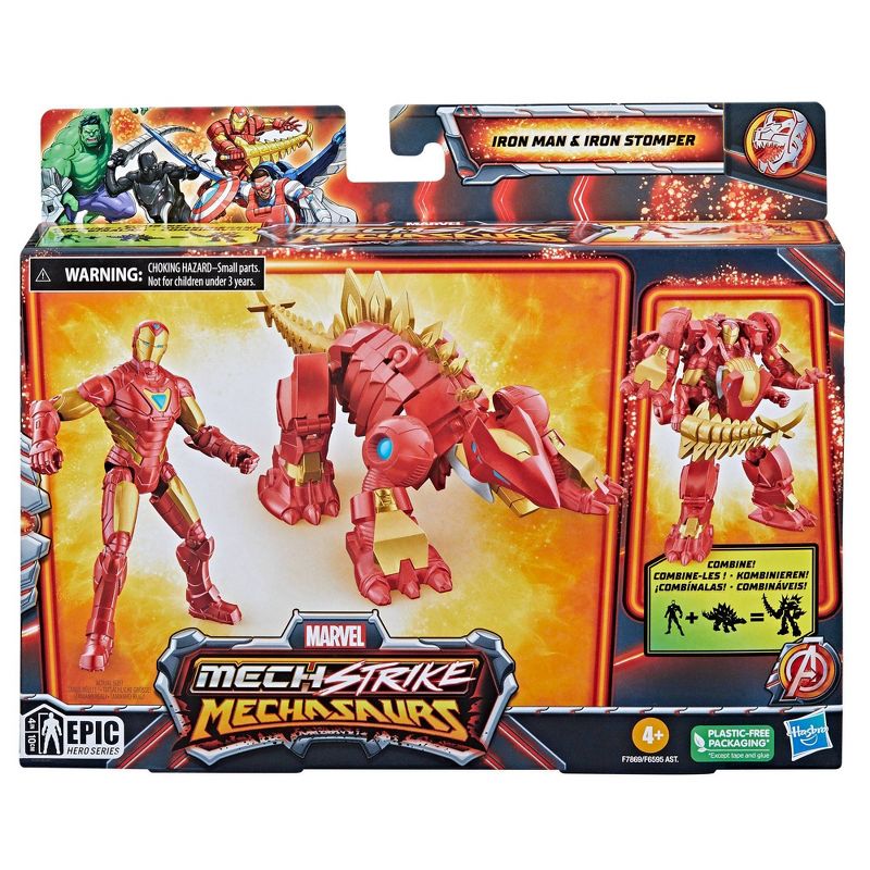 Marvel Mech Strike Mechasaurs Iron Man and Iron Stomper Action Figure Set - 2pk, 3 of 11