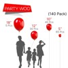 PartyWoo Balloons Red Matte 18 12 10 5 Inch 140 pcs - 2 of 4