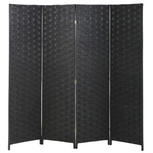 BestMassage Room Divider Wood Screen 4/6 Panels Room Portable Privacy Screen Divider - 1 of 4