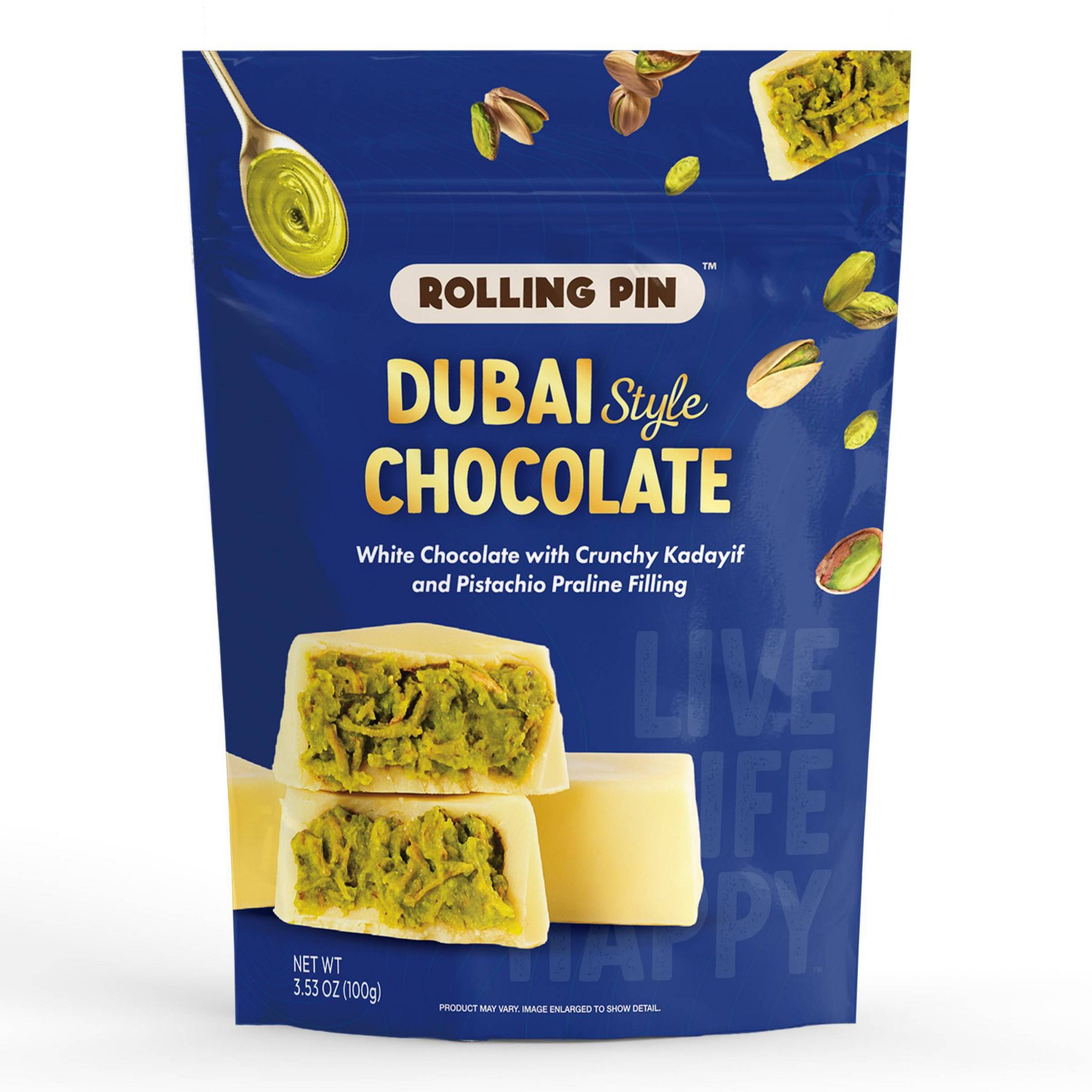 Rolling Pin Dubai White Chocolate - 3.5oz