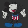 Men's Mickey & Friends Retro American Flag Shorts T-Shirt - 2 of 4