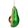 Northlight 4.5" Green and Yellow Glass Avocado Christmas Ornament - 4 of 4
