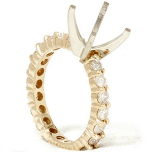 Pompeii3 1 1/2ct Diamond Eternity Mount Engagement Ring Setting - 1 of 4