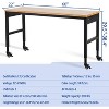 60"x22" Adjustable Workbench, Height Adjustable 29.5"-38.4", 2000 lbs Load Capacity, Garage Worktable for Garage, Office, Workshop, Home - 2 of 4