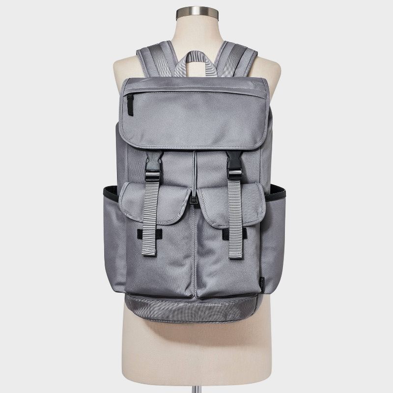 Men&#39;s 18.5&#34; Backpack with Buckles - Goodfellow &#38; Co&#8482; Gray, 3 of 7