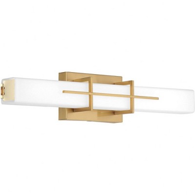 Gemini Aged Brass 22.5" LED Bath Vanity Light with Opal Glass Shade