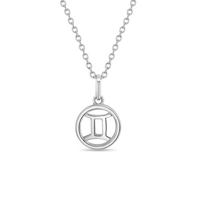 Girls' Zodiac Medal Sterling Silver Necklace - In Season Jewelry