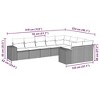 vidaXL Garden Sofa Set Black PE Rattan Large Modular Garden Sofa Set - 3 of 4