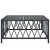 vidaXL Patio Table, Anthracite 27.6"x27.6"x13.4" Woven Fabric - 4 of 4