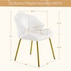 Yaheetech Set of 2 Modern Accent Chairs with Golden Metal Legs for Living Room, Bedroom - 3 of 4