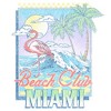 Girl's Lost Gods Beach Club Miami Flamingo Crop Top T-Shirt - 2 of 3