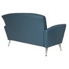 Loveseat with Chrome Legs Dillon Bonded Leather Blue - OSP Home Furnishings: Silver Ion Antimicrobial, MDF Frame - 4 of 4