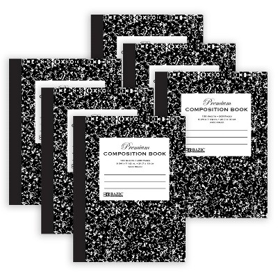 Bazic Products® Premium Composition Book, Wide Ruled, Black Marble, 100 ...