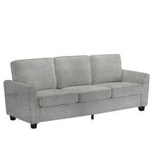 83" Modern 3-Seater Sofa, Minimalist Living Room Couch, Beige Chenille Deep Seat Sofa with Washable Covers & Curved Armrests, Comfy Couch for Bedroom - 1 of 4