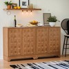 Hommoo 57.5-Inch Farmhouse Sideboard Buffet Cabinet with Storage - 3 of 4