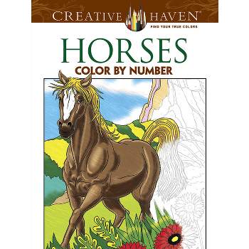 Horses Color by Number Coloring Book - (Adult Coloring Books: Animals) by  George Toufexis (Paperback)
