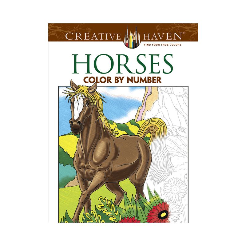 Horses Color by Number Coloring Book - (Adult Coloring Books: Animals) by  George Toufexis (Paperback), 1 of 2