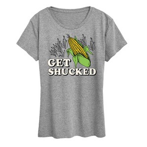 Women's - Instant Message - Valentine's Day Get Shucked Short Sleeve Graphic T-Shirt - 1 of 4