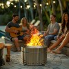 AMERLIFE Large Smokeless Fire Pit 26" with Stand Wood Burning Stainless Steel Outside Firepits for Outdoor Backyard Patio Garden - 3 of 4