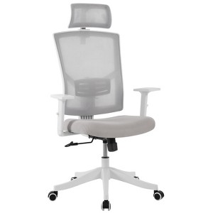 Ergonomic Office Chair with Lumbar Support & Flip-Up Arms - 350Lb Adjustable Mesh Desk Chair for Home/Gaming - 1 of 4