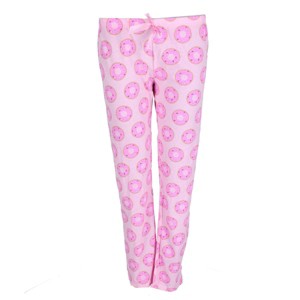 Roll Outta Bed Women's Patterned Knit Open Bottom Pajama Pants - 1 of 4