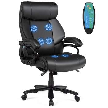 Costway Big and Tall Office Chair 500lbs with 6-Point Massage Wide Seat & Padded Armrests