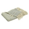 50"x60" Chunky Fringe Striped Design Wool Throw Blanket Gray - Saro Lifestyle: Lightweight Cotton & Wool Blend - 2 of 4