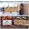 Log Rack with Cover ，400LB Capacity Indoor/Outdoor Firewood Storage Organizer, Durable Steel Stacker , Tool-Free Assembly - 2 of 4