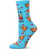 Memoi U Gotta Pizza My Heart Greeting Card Socks Blue Grotto One Size - 2 of 4
