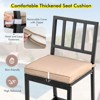 Tangkula 4 PCS Outdoor Metal Bar Stools Bar Height Dining Chairs w/ Beige Cushion - 2 of 4