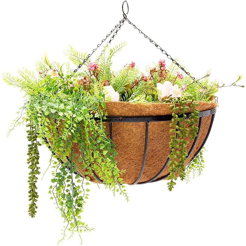 Cottage Creek Farms 2 Pack Coco Fiber Plant Liner for 17 to 22 Inch Hanging Basket Planter, 31 in, 3 of 7